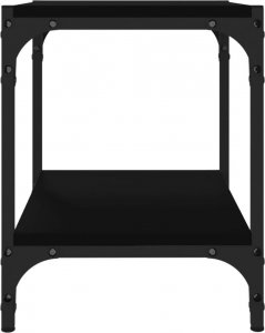 vidaXL Szafka pod TV, czarna 40x33x41 cm materiał drewnopochodny/ stal 6