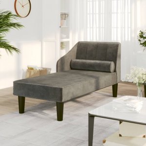 vidaXL 2-osobowa sofa, ciemnoszara, tapicerowana aksamitem 1