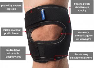 Mediroyal Orteza rzepki opaska na kolano wspierająca M 4