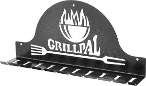 Grillpal Wieszak Na Narzędzia Przybory Kije Do Grilla 10 Stal Czarna Logo GRILLPAL 1