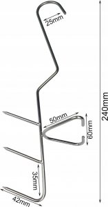 Grillpal Hak Haki Do Wędzenia RYB 24 cm Regulowana Rozpórka 5 sztuk 2