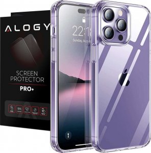 Alogy Etui ochronne obudowa Alogy Hybrid Case do Apple iPhone 14 Pro Przezroczyste + Szkło 1