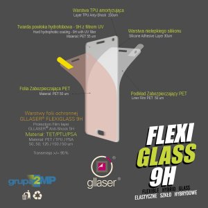 Gllaser Szkło hybrygowe Glaser FLEXIGLASS 9H do Motorola Moto G31 2