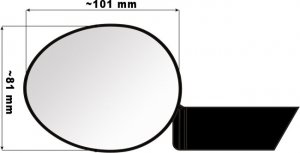 Lusterko wpuszczane w kierownicę AJS czarne 12