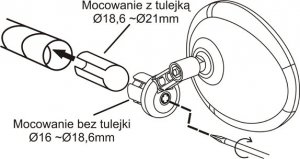 Lusterko wpuszczane w kierownicę AJS czarne 8