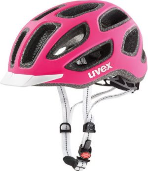 Uvex Kask rowerowy Uvex City E kolor różowo-biały, roz. 52-57 (41184 - 4118415) 1