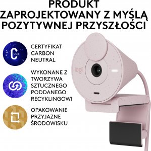 Kamera internetowa Logitech Brio 300 Rose (960-001448) 8
