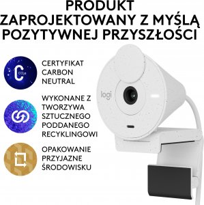 Kamera internetowa Logitech Brio 300 Off White (960-001442) 8