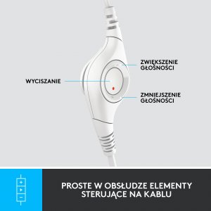 Słuchawki Logitech H390 Off White  (981-001286) 4
