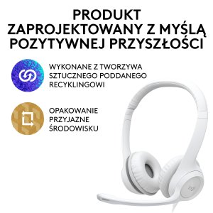 Słuchawki Logitech H390 Off White  (981-001286) 9