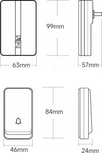Rosfix DZWONEK BEZPRZEWODOWY WODODPORNY DO DRZWI IP44 6