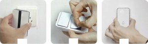 Rosfix DZWONEK BEZPRZEWODOWY WODODPORNY DO DRZWI IP44 7