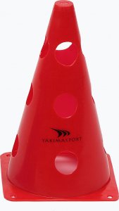 YakimaSport Pachołek treningowy z otworami 23 cm - czerwony 1