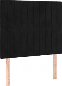 vidaXL vidaXL Łóżko kontynentalne z materacem, czarne, aksamit 100x200 cm 5