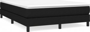 vidaXL vidaXL Łóżko kontynentalne z materacem, czarne, tkanina, 140x190 cm 2