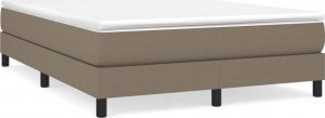 vidaXL vidaXL Łóżko kontynentalne z materacem, taupe, tkanina, 140x190 cm 2