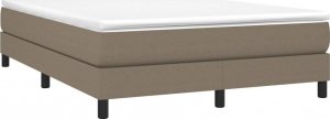 vidaXL vidaXL Łóżko kontynentalne z materacem, taupe, tkanina, 140x190 cm 3