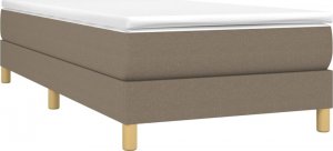 vidaXL Łóżko kontynentalne z materacem, taupe, tkanina, 80x200 cm 3