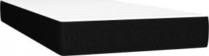 vidaXL vidaXL Łóżko kontynentalne z materacem, czarne, tkanina 90x190 cm 5