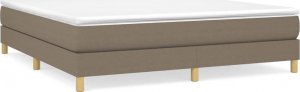 vidaXL vidaXL Łóżko kontynentalne z materacem, taupe, tkanina, 180x200 cm 2
