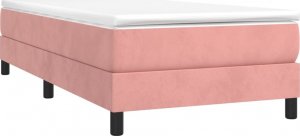 vidaXL vidaXL Łóżko kontynentalne z materacem, różowe, aksamit, 90x200 cm 3