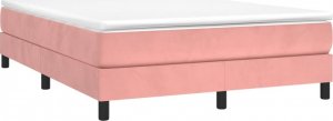 vidaXL vidaXL Łóżko kontynentalne z materacem, różowe, aksamit, 140x190 cm 3