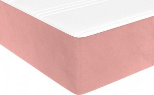 vidaXL vidaXL Łóżko kontynentalne z materacem, różowe, aksamit, 140x190 cm 8