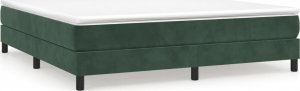 vidaXL vidaXL Łóżko kontynentalne z materacem, ciemnozielone, 180x200 cm 2