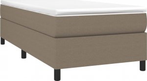 vidaXL vidaXL Łóżko kontynentalne z materacem, taupe, tkanina, 90x190 cm 3