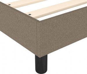 vidaXL vidaXL Łóżko kontynentalne z materacem, taupe, tkanina, 90x190 cm 7