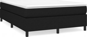 vidaXL vidaXL Łóżko kontynentalne z materacem, czarne, tkanina, 140x190 cm 2