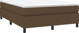 vidaXL vidaXL Łóżko kontynentalne z materacem, brązowe, tkanina, 140x190 cm 3