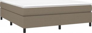 vidaXL vidaXL Łóżko kontynentalne z materacem, taupe, tkanina, 160x200 cm 3