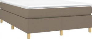 vidaXL vidaXL Łóżko kontynentalne z materacem, taupe, tkanina, 140x190 cm 3