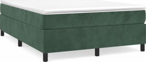 vidaXL vidaXL Łóżko kontynentalne z materacem, ciemnozielone, 140x200 cm 2