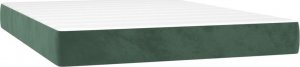 vidaXL vidaXL Łóżko kontynentalne z materacem, ciemnozielone, 140x200 cm 5