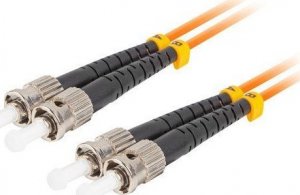 Lanberg Patchcord światłowodowy MM ST/UPC-ST/UPC DUPLEX 3.0MM OM2 50/125 LSZH 5m pomarańczowy 1