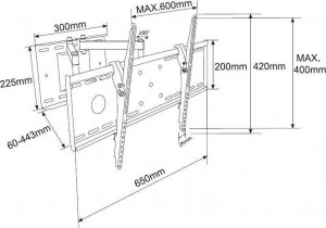 TB Print Uchwyt TV TB-63P do telewizora 32-70 cali 55kg max VESA 600x400 3