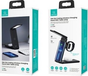 Ładowarka Usams Ładowarka indukcyjna 3w1 15W Smartwatch Słuchawki Telefon 2