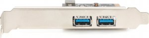 Kontroler Digitus Kontroler USB 3.0 PCIe, 2x USB 3.0, Low Profile, Chipset UPD720202 3