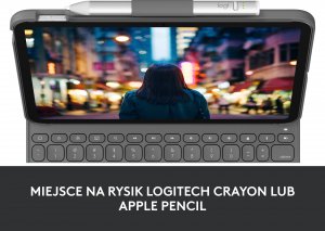 Logitech Slim Folio, etui z klawiaturą do iPada (10. gen. i A16), QWERTY układ US international - Szary (920-011413) 6