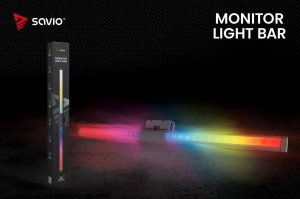 Savio Lampka LED na monitor, USB, RGB LB-01 4