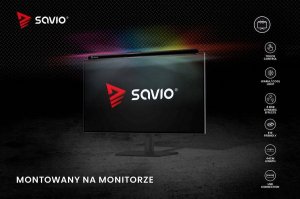 Savio Lampka LED na monitor, USB, RGB LB-01 6