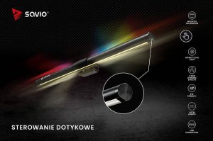 Savio Lampka LED na monitor, USB, RGB LB-01 7