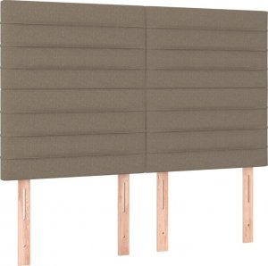vidaXL vidaXL Łóżko kontynentalne z materacem, taupe, tkanina, 140x190 cm 5