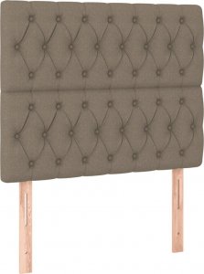 vidaXL vidaXL Łóżko kontynentalne z materacem, taupe, tkanina, 90x190 cm 6
