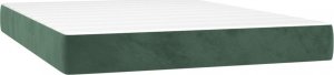vidaXL vidaXL Łóżko kontynentalne z materacem, ciemnozielone, 140x200 cm 5