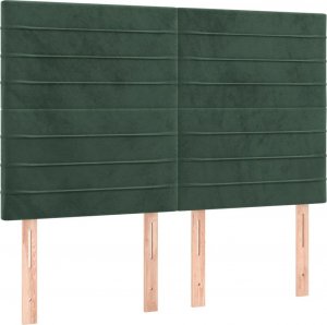 vidaXL vidaXL Łóżko kontynentalne z materacem, ciemnozielone, 140x200 cm 6