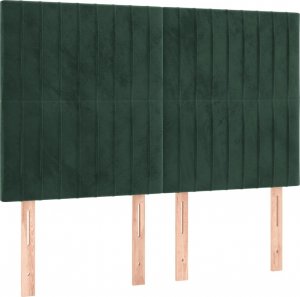 vidaXL vidaXL Łóżko kontynentalne z materacem, ciemnozielone, 140x200 cm 6