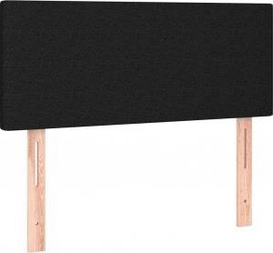 vidaXL vidaXL Łóżko kontynentalne z materacem, czarne, tkanina, 90x200 cm 6